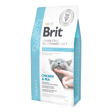 Brit Veterinary Diet Cat Obesity Grain-Free Chicken & Pea 400 g