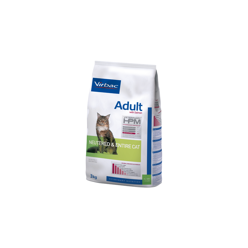 Virbac HPM Adult Neutered & Entire Cat with Salmon 1,5 kg