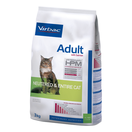 Virbac HPM Adult Neutered & Entire Cat with Salmon 3 kg