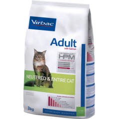 Virbac HPM Adult Neutered & Entire Cat with Salmon 7 kg