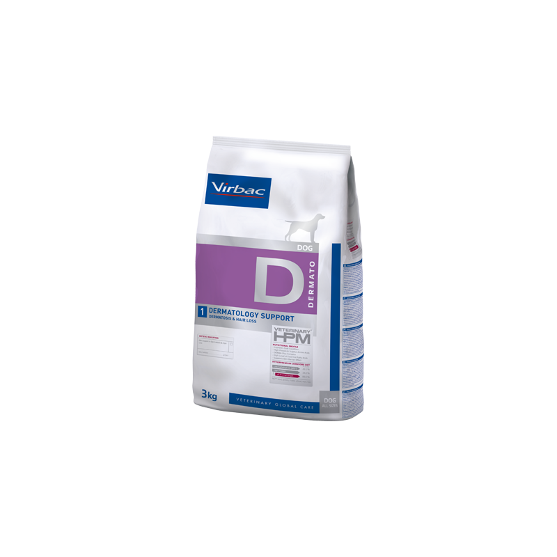 Virbac Veterinary HPM D1 Dog Dermatology Support 3 kg