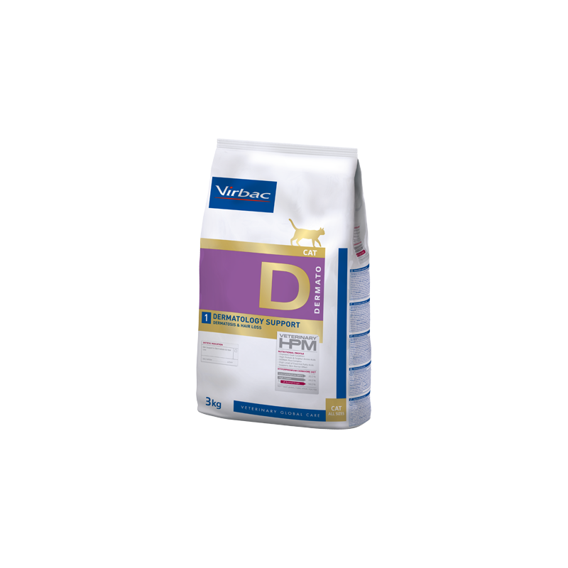 Virbac Veterinary HPM D1 Cat Dermatology Support 3 kg