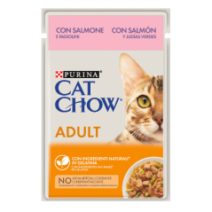 Cat Chow Adult Salmon & Green Beans | Wet (Saqueta) 26 X 85 g