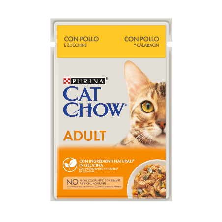 Cat Chow Adult Chicken & Courgette | Wet (Saqueta) 26 X 85 g