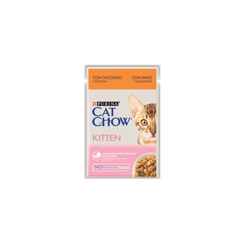 Cat Chow Kitten Turkey & Courgette | Wet (Saqueta) 26 X 85 g