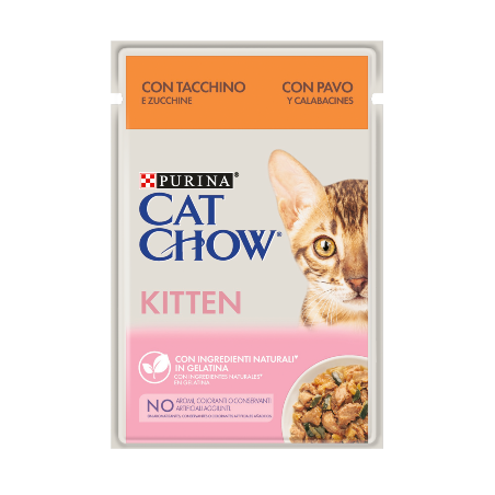 Cat Chow Kitten Turkey & Courgette | Wet (Saqueta) 26 X 85 g