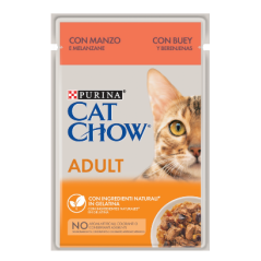 Cat Chow Adult Beef & Eggplant | Wet (Saqueta) 26 X 85 g