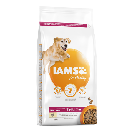 Iams for Vitality Senior Large Breed Dog Food with Fresh Chicken 3 kg