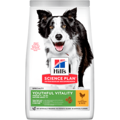 Hills Science Plan Dog Youthful Vitality Medium Mature Adult 7+ with Chicken & Rice 14 kg