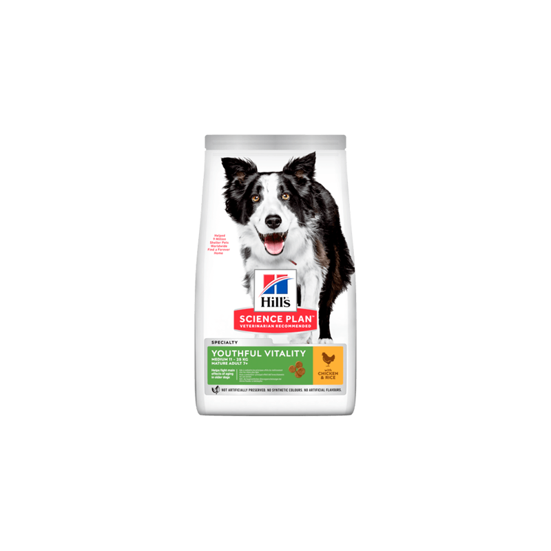 Hills Science Plan Dog Youthful Vitality Medium Mature Adult 7+ with Chicken & Rice 2,5 kg