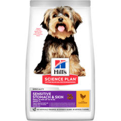 Hills Science Plan Dog Sensitive Stomach & Skin Small & Mini Adult with Chicken 1,5 kg