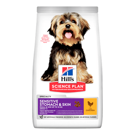 Hills Science Plan Dog Sensitive Stomach & Skin Small & Mini Adult with Chicken 1,5 kg