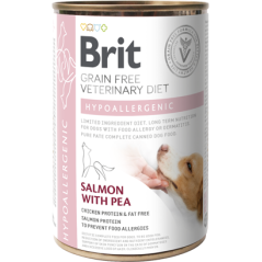 Brit Veterinary Diet Dog Hypoallergenic Grain-Free Salmon with Pea| Wet (Lata) 400 g