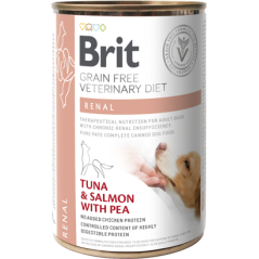 Brit Veterinary Diet Dog Renal Grain-Free Tuna & Salmon with Pea | Wet (Lata) 400 g