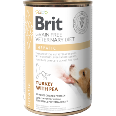 Brit Veterinary Diet Dog Hepatic Grain-Free Turkey with Pea | Wet (Lata) 400 g