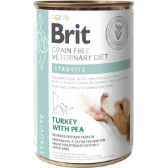 Brit Veterinary Diet Dog Struvite Grain-Free Turkey with Pea | Wet (Lata) 400 g