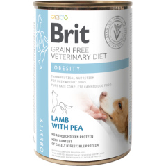 Brit Veterinary Diet Dog Obesity Grain-Free Lamb with Pea | Wet (Lata) 400 g