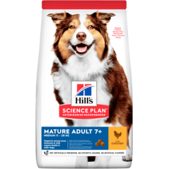 Hills Science Plan Dog Medium Mature Adult 7+ with Chicken 14 kg