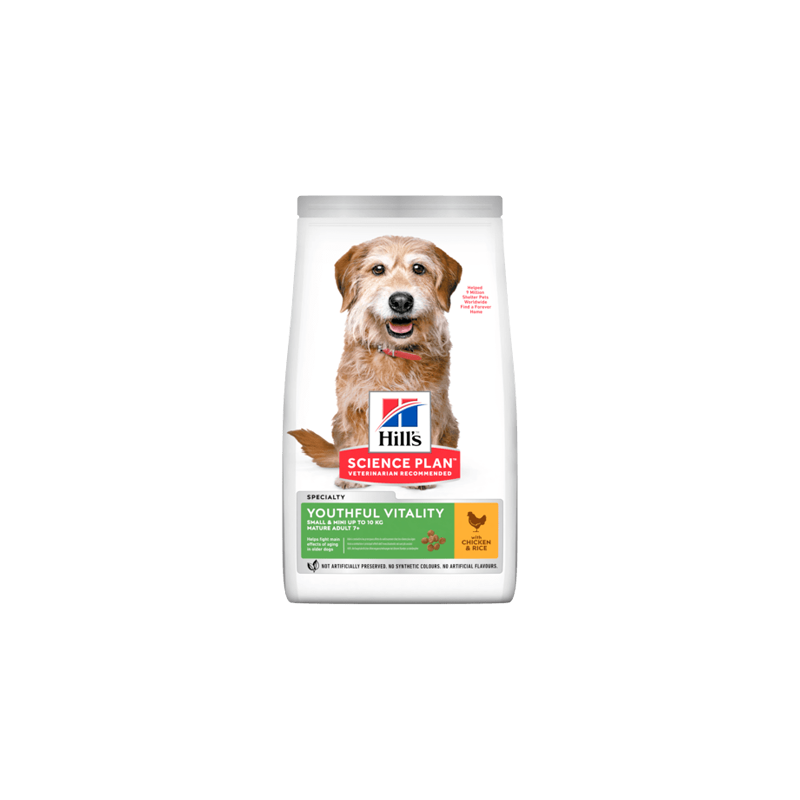 Hills Science Plan Dog Youthful Vitality Small & Mini Mature Adult 7+ with Chicken & Rice 1,5 kg