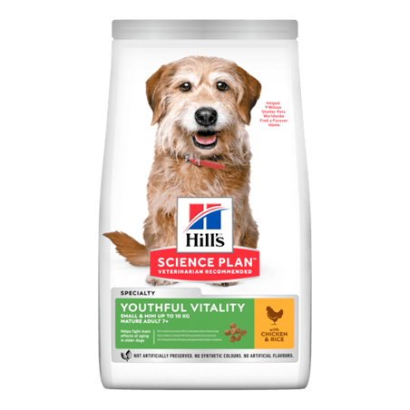 Hills Science Plan Dog Youthful Vitality Small & Mini Mature Adult 7+ with Chicken & Rice 1,5 kg