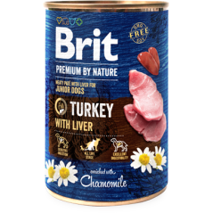 Brit Premium by Nature Junior Dog Turkey with Liver | Wet (Lata) 400 g