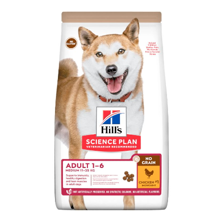 Hills Science Plan Adult Medium No Grain with Chicken 14 kg