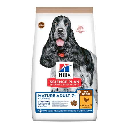 Hills Science Plan Mature Adult 7 + Medium No Grain with Chicken 14 kg