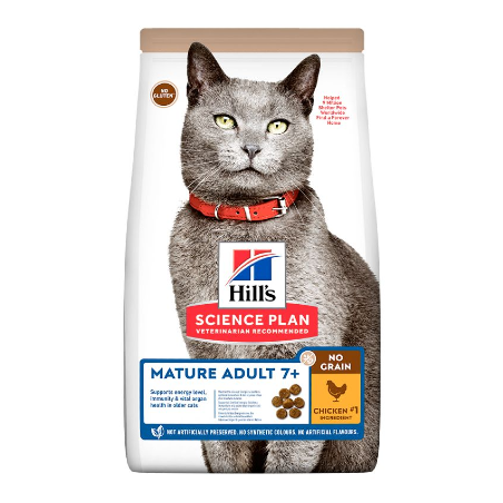 Hills Science Plan Cat Mature Adult 7 + No Grain with Chicken 1,5 kg