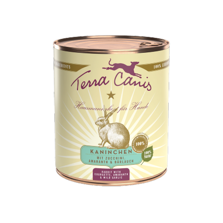 Terra Canis Coelho com Courgette, Amaranto e Alho Selvagem | Wet (Lata) 800 g