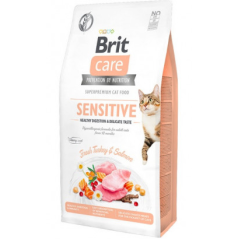 Brit Care Cat Grain Free Sensitive Healthy Digestion & Delicate Taste | Turkey & Salmon 2 kg