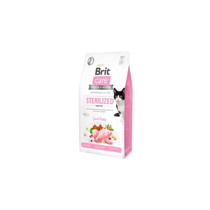 Brit Care Cat Grain Free Sterilized Sensitive | Rabbit & Peas 7 kg