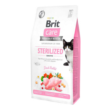 Brit Care Cat Grain Free Sterilized Sensitive | Rabbit & Peas 7 kg