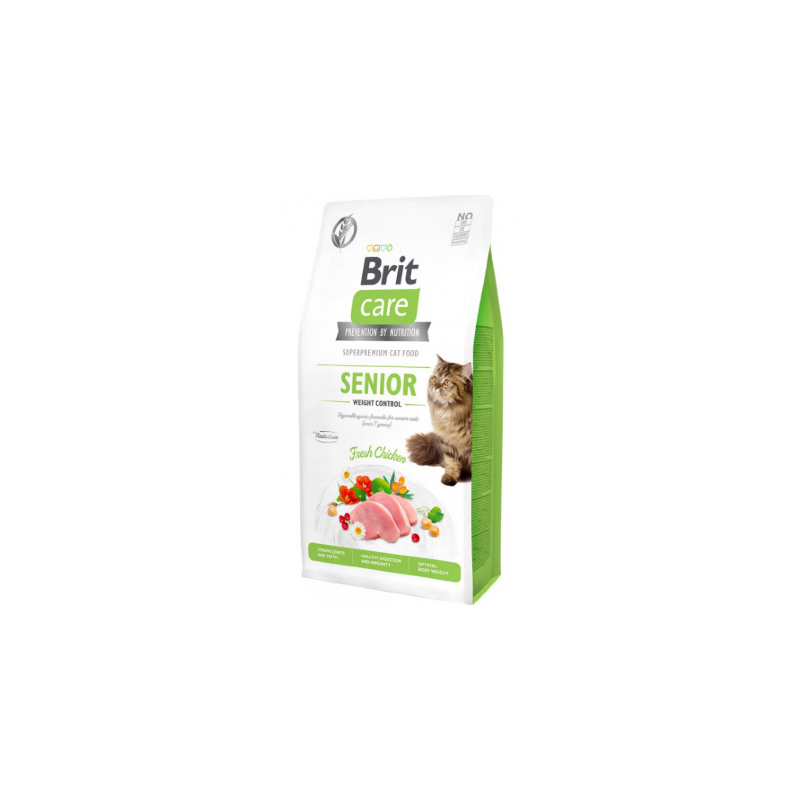 Brit Care Cat Grain Free Senior Weight Control | Chicken & Peas 2 kg