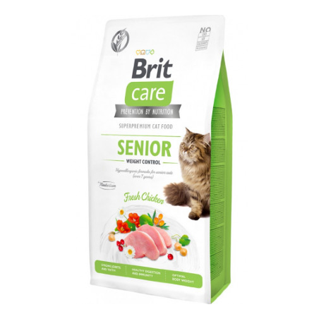 Brit Care Cat Grain Free Senior Weight Control | Chicken & Peas 2 kg