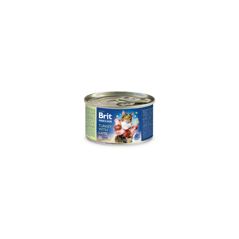 Brit Premium by Nature Cat Turkey with Lamb | Wet (Lata) 6 X 200 g