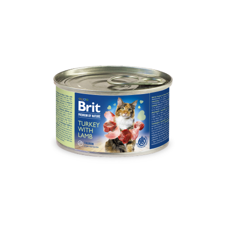 Brit Premium by Nature Cat Turkey with Lamb | Wet (Lata) 6 X 200 g