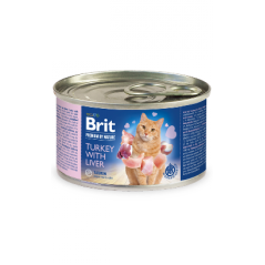 Brit Premium by Nature Cat Turkey with Liver | Wet (Lata) 6 X 200 g