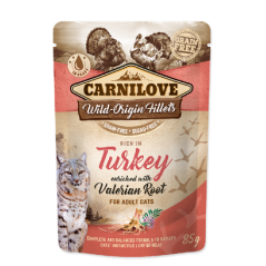 Carnilove Grain-Free Cat Turkey with Valerian Root | Wet (Saqueta) 24 X 85 g