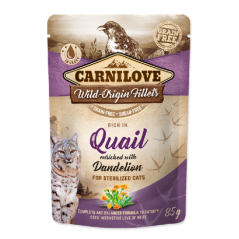 Carnilove Grain-Free Cat Sterilized Quail with Dandelion | Wet (Saqueta) 85 g