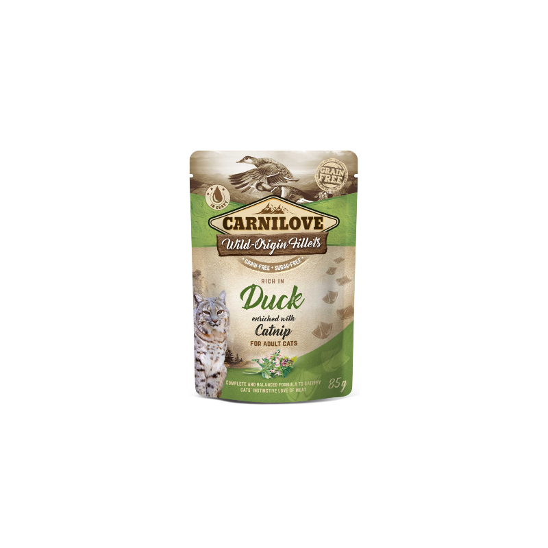 Carnilove Grain-Free Cat Duck with Catnip | Wet (Saqueta) 85 g