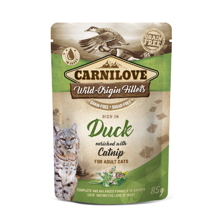 Carnilove Grain-Free Cat Duck with Catnip | Wet (Saqueta) 85 g