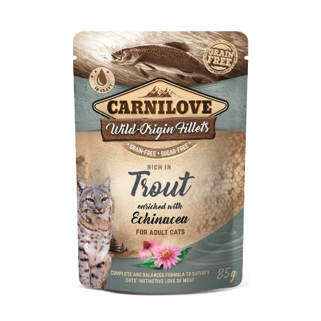 Carnilove Grain-Free Cat Trout with Echinacea | Wet (Saqueta) 24 X 85 g