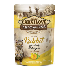 Carnilove Grain-Free Cat Rabbit with Marigold for Kittens | Wet (Saqueta) 85 g