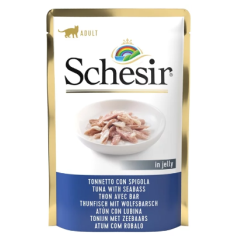 Schesir Cat Atum com Robalo em Gelatina | Wet (Saqueta) 10 X 85 g