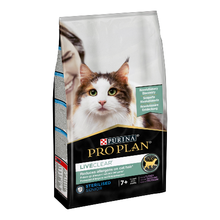 Pro Plan Cat Liveclear Sterilised Adult 7+ Turkey 1,4 kg