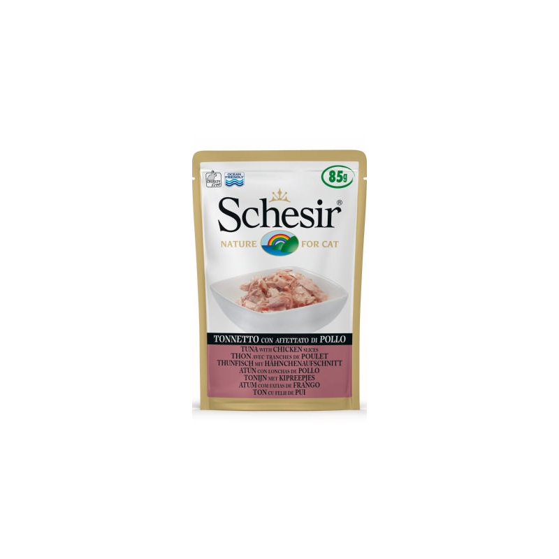 Schesir Cat Atum com Filete de Frango em Gelatina | Wet (Saqueta) 20 X 85 g