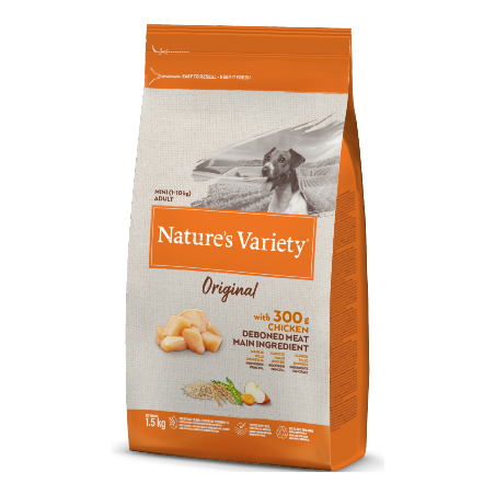 Natures Variety Dog Original Mini Adulto Frango 1,5 kg