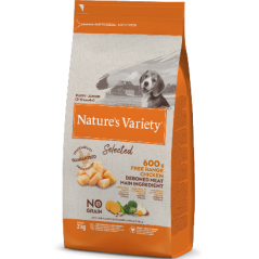 Natures Variety Dog Selected No Grain Junior Frango Campo 600 g