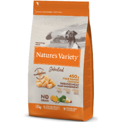 Natures Variety Dog Selected No Grain Mini Adulto Frango Campo 600 g