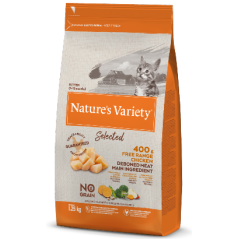 Natures Variety Cat Selected No Grain Kitten Frango Campo 300 g